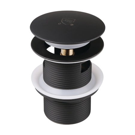 Kingston Brass VTDESHOEMB Toe-Touch Tub Drain with Overflow, Matte Black VTDESHOEMB